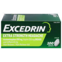 Excedrin Extra Strength Caplets Headache, 100 Each