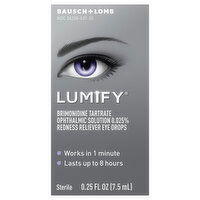 Lumify Eye Drops, Redness Reliever, Large Size, 0.25 Fluid ounce