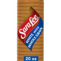 Sara Lee White made with Whole Grain Plain Bread, 20 oz, 20 Ounce