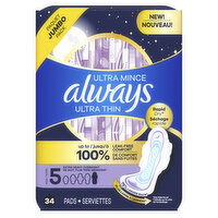 Always Ultra Thin Always Ultra Thin Pads with Flexi-Wings, Size 5, 34 CT, 34 Each