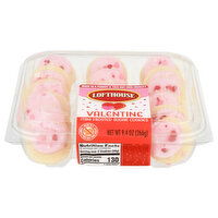 Lofthouse Sugar Cookies, Mini Frosted, Valentine, 9.4 Ounce