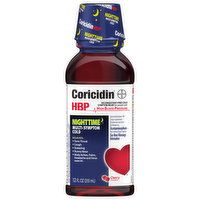 Coricidin HBP Multi-Symptom Cold, Nighttime, Cherry Flavored, 12 Fluid ounce