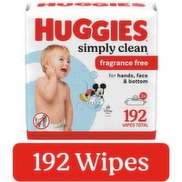 Huggies Simply Clean Unscented Baby Wipes, 3 Each