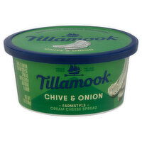 Tillamook Cream Cheese Spread, Chive & Onion, Farmstyle, 7 Ounce