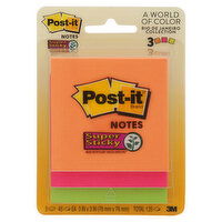 Post-it Notes, Super Sticky, 3 Each