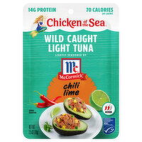 Chicken of the Sea Tuna, Chili Lime, Wild Caught, Light, 2.5 Ounce