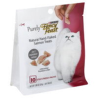 Fancy Feast Purely Cat Treats, Salmon, Stay-Fresh Packs, 10 Each