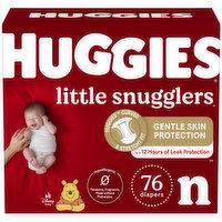 Huggies Little Snugglers Diapers, Disney Baby, N (Up to 10 lb), 76 Each