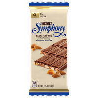 Hershey's Symphony Milk Chocolate, Almond & Toffee, Extra Creamy, XL, 4.25 Ounce