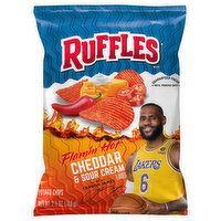 Ruffles Potato Chips, Flamin' Hot Cheddar & Sour Cream Flavored, 2.5 Ounce