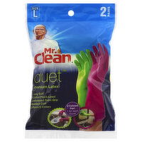 Mr. Clean Duet Gloves, Premium Latex, Large, 2 Each