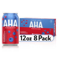 AHA Aha Blueberry Pomegranate Blueberry Pomegranate Cans, 8 Each