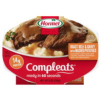 Hormel Compleats Roast Beef & Gravy, with Mashed Potatoes, 9 Ounce