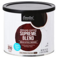 Essential Everyday Coffee, Ground, Dark, Bold & Full Bodied, Supreme Blend, 24.2 Ounce