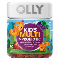 Olly Multi & Probiotic, Yum Berry Punch, Kids, Gummies, 70 Each