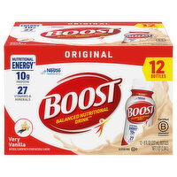 Boost Balanced Nutritional Drink, Original, Very Vanilla, 12 Each