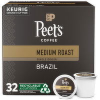 Peet's Coffee Single Origin Brazil Medium Roast K-Cups, 32 Each