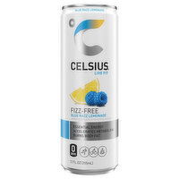 Celsius Live Fit Fizz Free Blue Razz Lemonade Energy Drink, 12 Fluid ounce