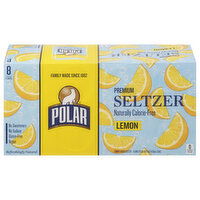 Polar Seltzer, Premium, Lemon, 8 Each