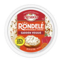 President Président® Rondelé® Creamy Whipped Garden Veggie Spreadable Cheese, 8 Ounce