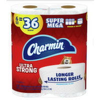 Charmin Super Mega Roll Bathroom Tissue, 6 Each