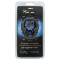 Omron GoSmart Pedometer, Dual-Axis, Pocket, 1 Each