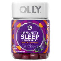 Olly Sleep, Midnight Berry, Immunity, Gummies, 36 Each