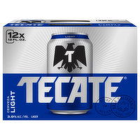 Tecate Beer, Lager, Light, 12 Fluid ounce