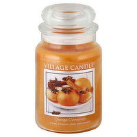 Village Candle Candle, Orange Cinnamon, Premium Jar, 1 Each