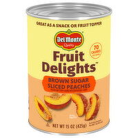 Del Monte Fruit Delights Brown Sugar Sliced Peaches in Extra Light Syrup, 15 Ounce