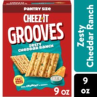 Cheez-It Grooves Cheese Crackers, Zesty Cheddar Ranch, 9 Ounce