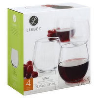 Libbey Vina Glasses, 16.75 oz, 4 Each