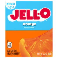 Jell-O Zero Sugar Orange Flavor Gelatin, 0.3 Ounce