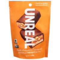 Unreal Peanut Nougat Bars, Dark Chocolate Caramel, 3.4 Ounce