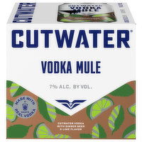 Cutwater Vodka Mule, Ginger Beer & Lime Flavor, 4 Each