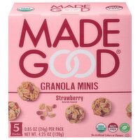 MadeGood Granola Minis, Strawberry, 5 Packs, 5 Each