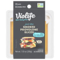 Violife Cheese Alternative, Slices, Smoked Provolone, 10 Each