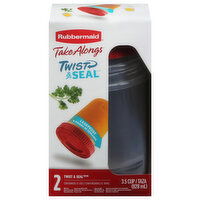 Rubbermaid Take Alongs Containers & Lids, Twist & Seal, 3.5 Cup, 2 Each