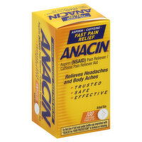 Anacin Pain Reliever/Pain Reliever Aid, Coated Tablets, 100 Each