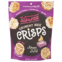 Wowza Crisps, Korean BBQ, Crunchy Rice, 3.5 Ounce