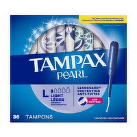 Tampax Pearl Tampax Pearl Tampons with LeakGuard Braid, Light, 36 Ct, 36 Each