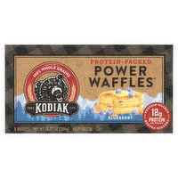 Kodiak Power Waffles, Protein-Packed, Blueberry, 8 Each