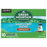 Green Mountain Coffee Roasters Coffee, Medium Roast, Nantucket Blend, K-Cup Pods, 10 Each