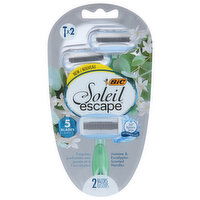 BiC Soleil Razors, Escape, 5 Blades, 2 Each