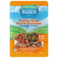 Hidden Valley The Original Ranch Toppers Buffalo-Style Ranch Seasoned Shredded Chicken, 6 Ounce