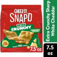 Cheez-It Snap'd Cheese Cracker Chips, Sharp White Cheddar, 7.5 Ounce