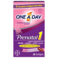 One A Day Multivitamin, Prenatal 1, Softgels, 30 Each