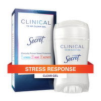 Secret Clinical Strength Clinical Strength Clear Gel Antiperspirant and Deodorant, Stress Response, 1.6 oz, 1.6 Ounce