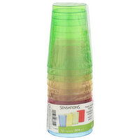 Sensations Tumbler Glasses, Plastic, 12 Ounces, 12 Each