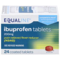 Equaline Ibuprofen, 200 mg, Coated Tablets, 24 Each